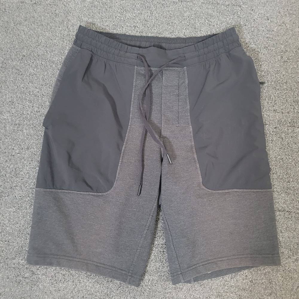 Lululemon Size M City Commute Athletic Shorts Mens Gray Drawstring Tech Paneling